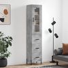 vidaXL Skř&iacute;ň highboard betonově &scaron;ed&aacute; 34,5x34x180 cm kompozitn&iacute; dřevo