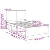 vidaXL Rám postele Betonově šedá 135 x 190 cm Masivní borové dřevo