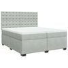 vidaXL Box spring postel s matrac&iacute; světle &scaron;ed&aacute; 200x200 cm samet