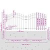 vidaXL Zahradn&iacute; plot Woerden s kop&iacute;m nahoře čern&yacute; 240 x 100 cm ocelov&yacute;