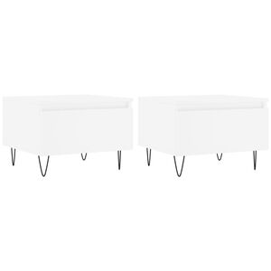 vidaXL Konferenčn&iacute; stolky 2 ks b&iacute;l&eacute; 50 x 46 x 35 cm kompozitn&iacute; dřevo