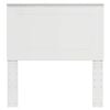 vidaXL Čelo postele Leskl&aacute; B&iacute;l&aacute; Dřevěn&yacute; materi&aacute;l