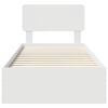 vidaXL R&aacute;m postele s čelo B&iacute;l&aacute; 90 x 190 cm kompozitn&iacute; dřevo