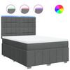 vidaXL Box spring postel s matrac&iacute; tmavě &scaron;ed&aacute; 140x200 cm textil