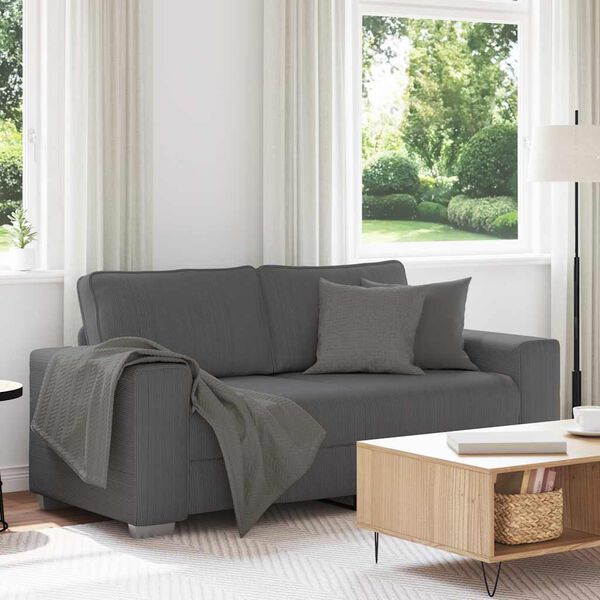 vidaXL Loveseat Sofa tmavě &scaron;ed&eacute; 180x77x82 cm man&scaron;estrov&aacute; tkanina