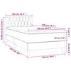 vidaXL Box spring postel s matrac&iacute; a LED tmavě zelen&aacute; 100x200 cm samet