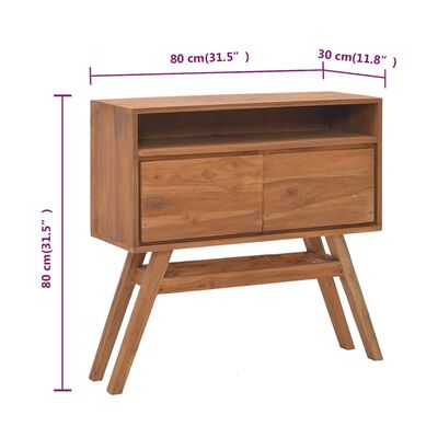 vidaXL Konzolový stolek 80 x 30 x 80 cm masivní teakové dřevo