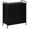 vidaXL Serv&iacute;rovac&iacute; skř&iacute;ň Čern&yacute; dub 97 x 33 x 81 cm Kompozitn&iacute; dřevo