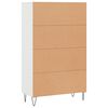 vidaXL Skř&iacute;ň highboard b&iacute;l&aacute; 69,5 x 31 x 115 cm kompozitn&iacute; dřevo