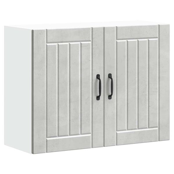 vidaXL Kuchyňsk&aacute; n&aacute;stěnn&aacute; skř&iacute;ňka "Lucca" betonově &scaron;ed&aacute; kompozit