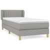 vidaXL Box spring postel s matrac&iacute; světle &scaron;ed&aacute; 90x190 cm textil