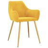 vidaXL J&iacute;deln&iacute; židle 4 ks žlut&eacute; samet