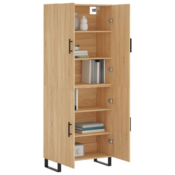 vidaXL Skř&iacute;ň highboard dub sonoma 69,5 x 34 x 180 cm kompozitn&iacute; dřevo