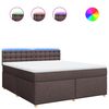 vidaXL Box spring postel s matrac&iacute; tmavě hněd&aacute; 180x200 cm textil