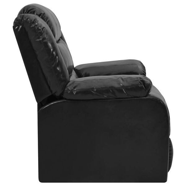 vidaXL Polohovateln&eacute; křeslo čern&eacute; uměl&aacute; kůže