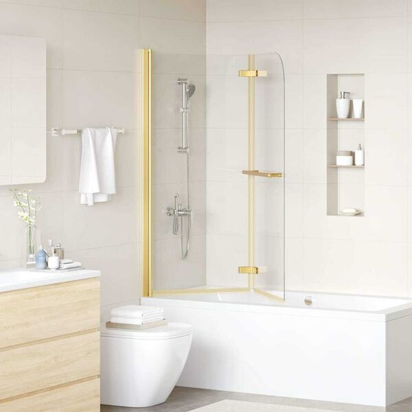 vidaXL Skládací sprchový kout se 2 panely ESG 120 x 140 cm