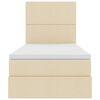 vidaXL Postel s &uacute;ložn&yacute;m prostorem a matrac&iacute; s čelo Kr&eacute;mov&aacute; 90 x 190 cm