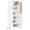 vidaXL Skř&iacute;ň highboard b&iacute;l&aacute; 69,5 x 34 x 180 cm kompozitn&iacute; dřevo