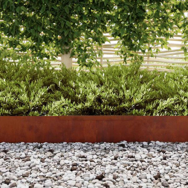 vidaXL Okraj tr&aacute;vn&iacute;ku Rezav&aacute; 450 x 0,05 x 15 cm