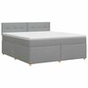 vidaXL Postel boxspring s matrac&iacute; Světle &scaron;ed&aacute; 160 x 200 cm Textil
