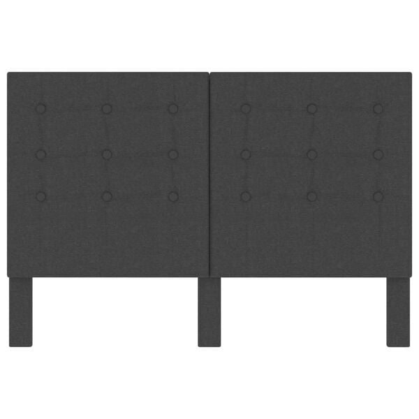 vidaXL Pro&scaron;&iacute;van&eacute; čelo postele tmavě &scaron;ed&eacute; textil 140 x 200 cm