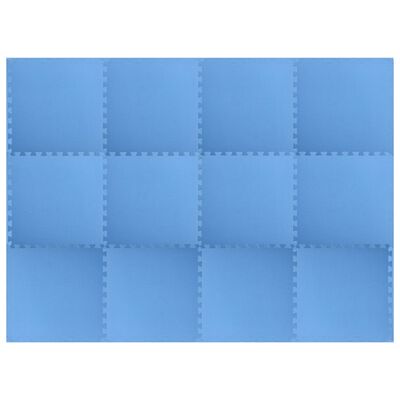 vidaXL Podložky na zem 12 ks 4,32 m² EVA pěna modré