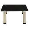 322761 vidaXL TV Stand Black 60x35x17 cm Tempered Glass