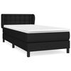 vidaXL Box spring postel s matrac&iacute; čern&aacute; 90x190 cm textil