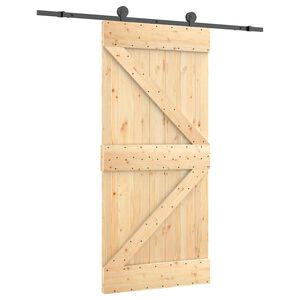 vidaXL Posuvn&eacute; dveře Přirozen&aacute; a čern&aacute; 95 x 210 cm