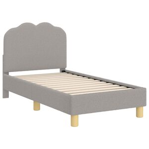vidaXL R&aacute;m postele pro batole s čelem Světle &scaron;ed&aacute; 70 x 140 cm Boucl&eacute;