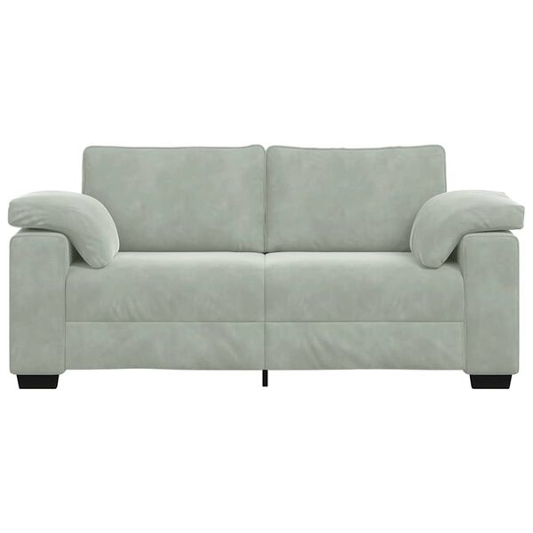 vidaXL Loveseat Sofa světle &scaron;ed&aacute; 180x77x82 cm samet