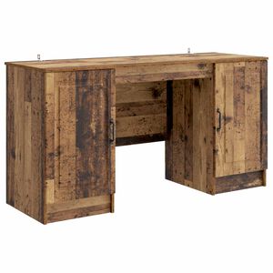 vidaXL Stůl s polic&iacute; Star&eacute; dřevo 142,5 x 50 x 75 cm Kompozitn&iacute; dřevo