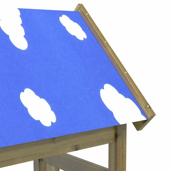 vidaXL Hern&iacute; věž Hněd&aacute; 52.5 x 46.5 x 208 cm Pevn&eacute; impregnovan&eacute; dřevo