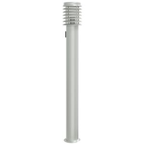 vidaXL Venkovn&iacute; stojac&iacute; lampa se z&aacute;suvkou stř&iacute;brn&aacute; 110cm nerezov&aacute; ocel