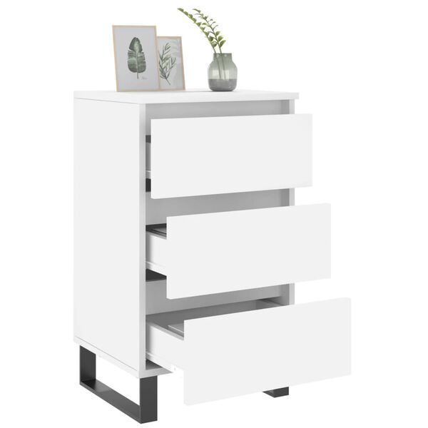 vidaXL Nočn&iacute; stolky 2 ks b&iacute;l&eacute; 40 x 35 x 69 cm kompozitn&iacute; dřevo