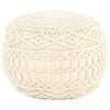 vidaXL Ručně vyroben&yacute; sedac&iacute; puf macram&eacute; 45 x 30 cm bavlna