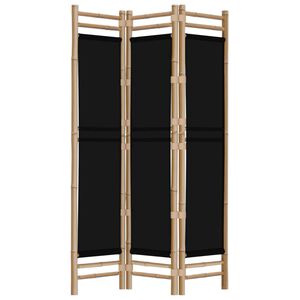 vidaXL Skl&aacute;dac&iacute; 3panelov&yacute; parav&aacute;n 120 cm bambus a pl&aacute;tno