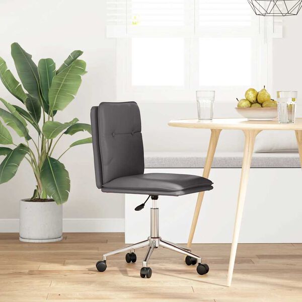 vidaXL J&iacute;deln&iacute; židle &scaron;ed&aacute; uměl&aacute; kůže