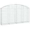 vidaXL Klenut&yacute; gabionov&yacute; ko&scaron; 200 x 30 x 100/120 cm pozinkovan&eacute; železo