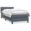 vidaXL Box spring postel s matrac&iacute; tmavě &scaron;ed&aacute; 90x210 cm samet