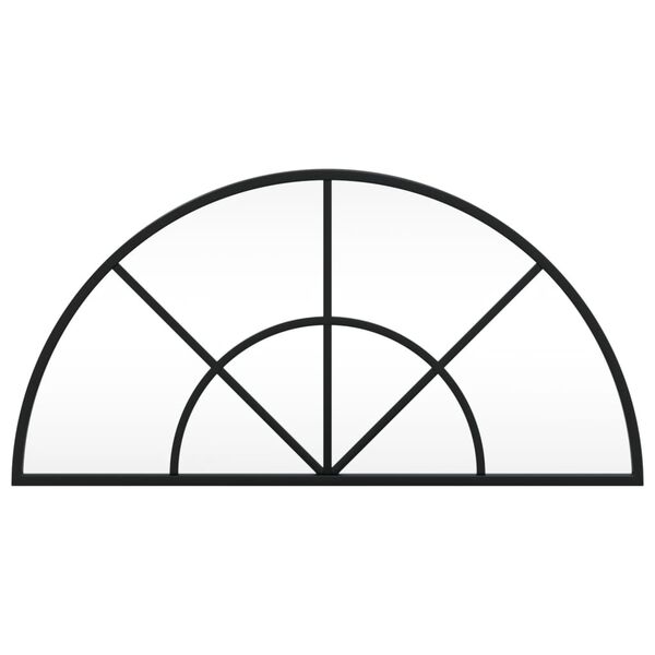 vidaXL Nástěnné zrcadlo černé 60 x 30 cm oblouk železo