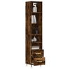 vidaXL Skř&iacute;ň highboard kouřov&yacute; dub 34,5 x 34 x 180 cm kompozitn&iacute; dřevo
