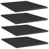vidaXL Př&iacute;davn&eacute; police 4 ks čern&eacute; vysok&yacute; lesk 40x50x1,5 cm dřevotř&iacute;ska