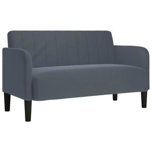 vidaXL Loveseat Sofa Tmavě &scaron;ed&aacute; 109 cm samet