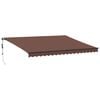 vidaXL Automatick&aacute; zatahovac&iacute; mark&yacute;za hněd&aacute; 450 x 350 cm