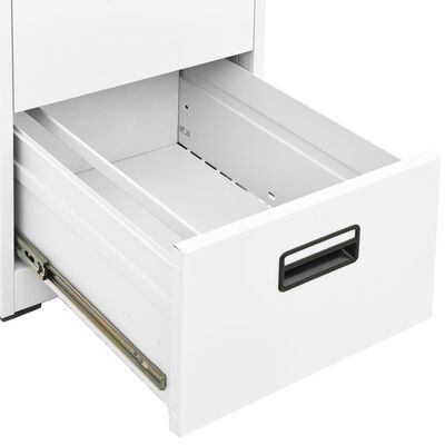 vidaXL Kancelářská skříň bílá 46 x 62 x 102,5 cm ocel