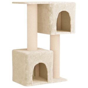 vidaXL Kočič&iacute; strom se &scaron;krabac&iacute;mi sloupky sisal Kr&eacute;mov&aacute; 114 cm