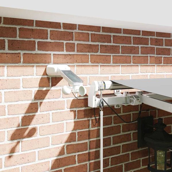 vidaXL R&aacute;m mark&yacute;zy s LED p&aacute;sov&yacute;mi světly B&iacute;l&aacute; 400 &times; 350 cm Hlin&iacute;k