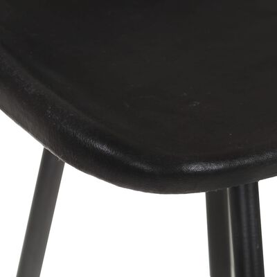 vidaXL Barové stoličky 2 ks černé pravá kůže