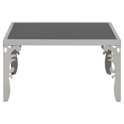vidaXL Zrcadlový konferenční stolek nerezová ocel a sklo 80x60x44cm